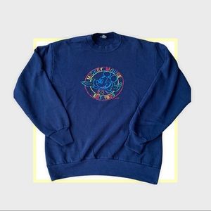 Vintage Mickey Mouse navy crew neck sweatshirt